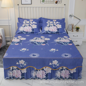 Printed cheap Homeuse bed skirt sets